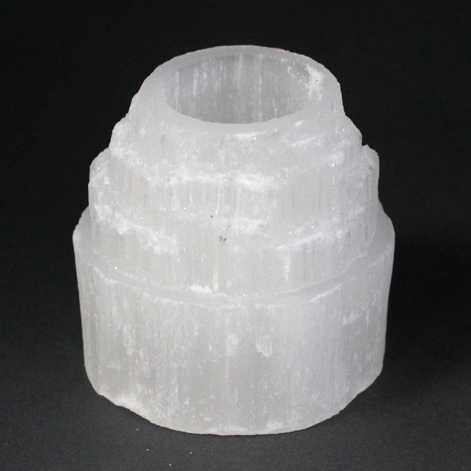 View Selenite Mountain Top Candle Holder 8 cm information