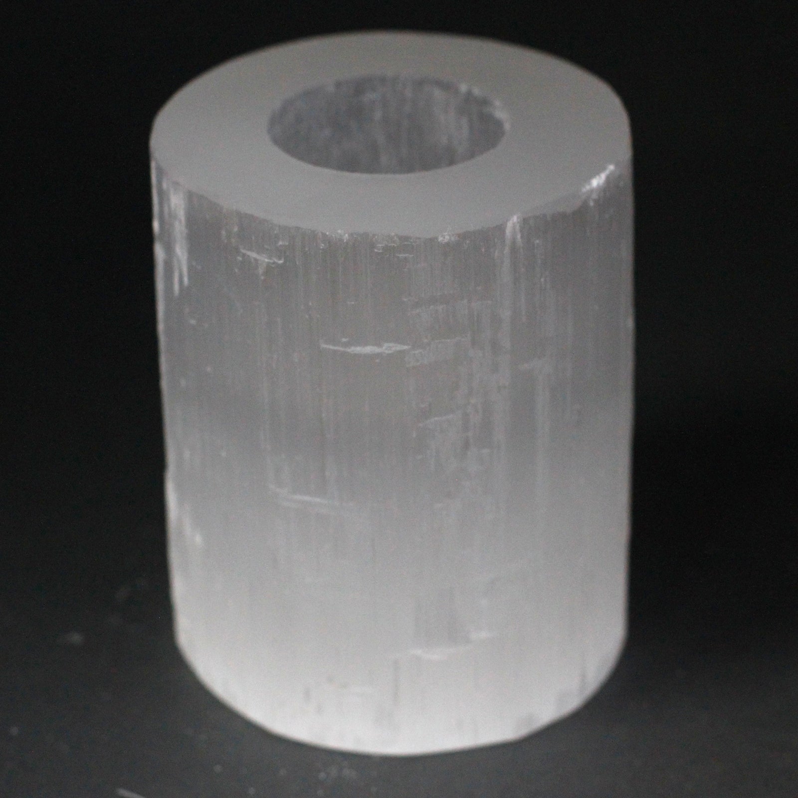 View Selenite Cylinder Candle Holder 10 cm information