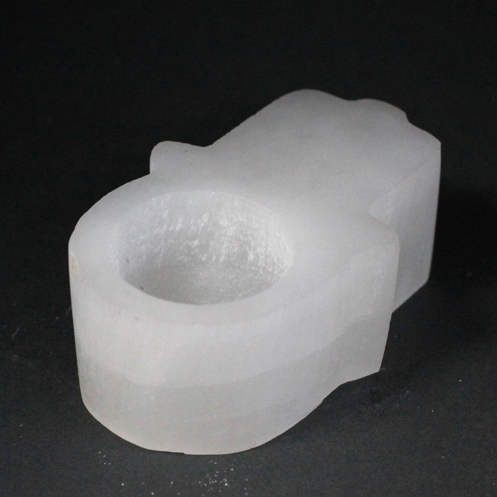 View Selenite Hamsa Candle Holder information