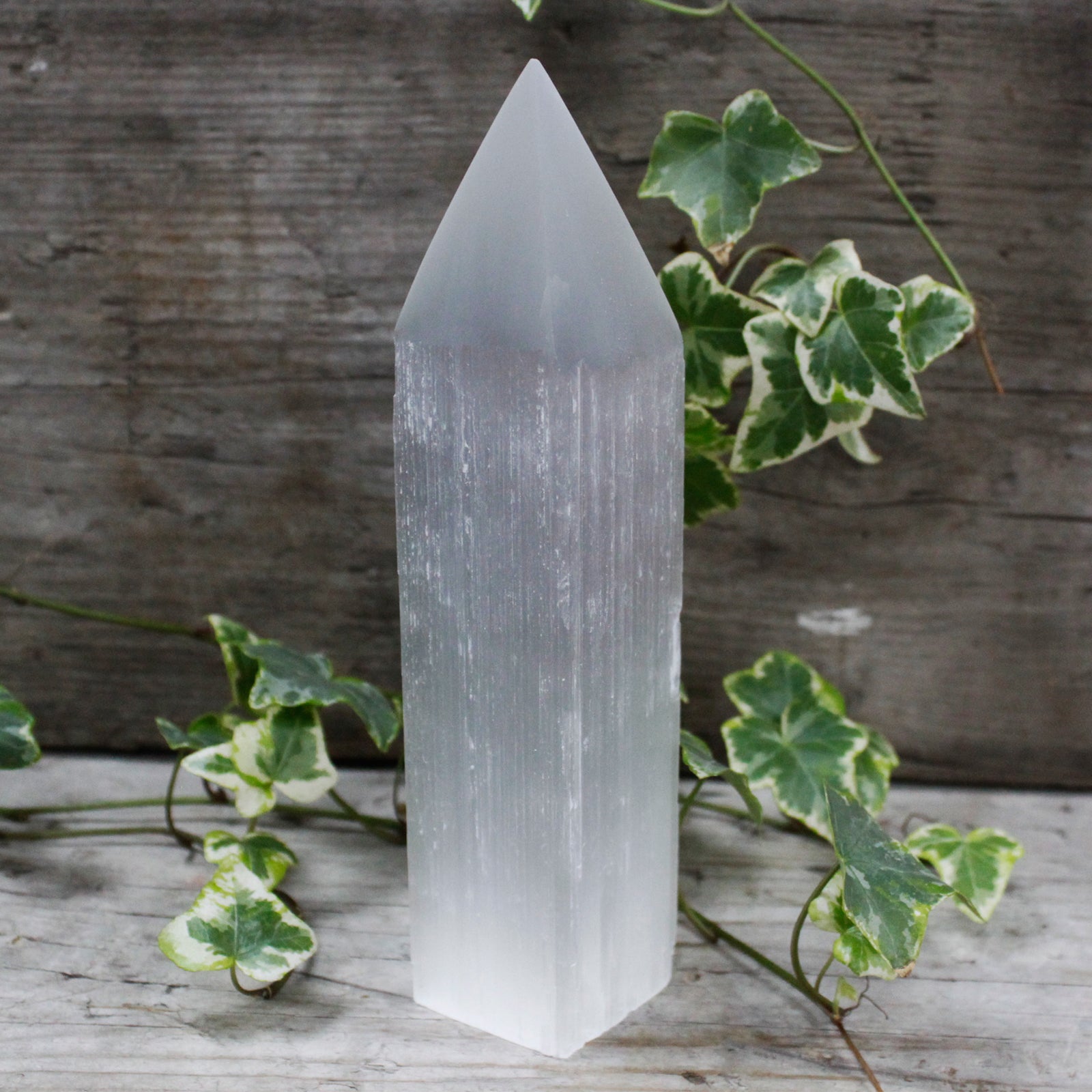 View Selenite Pencil Point Tower 20 cm information