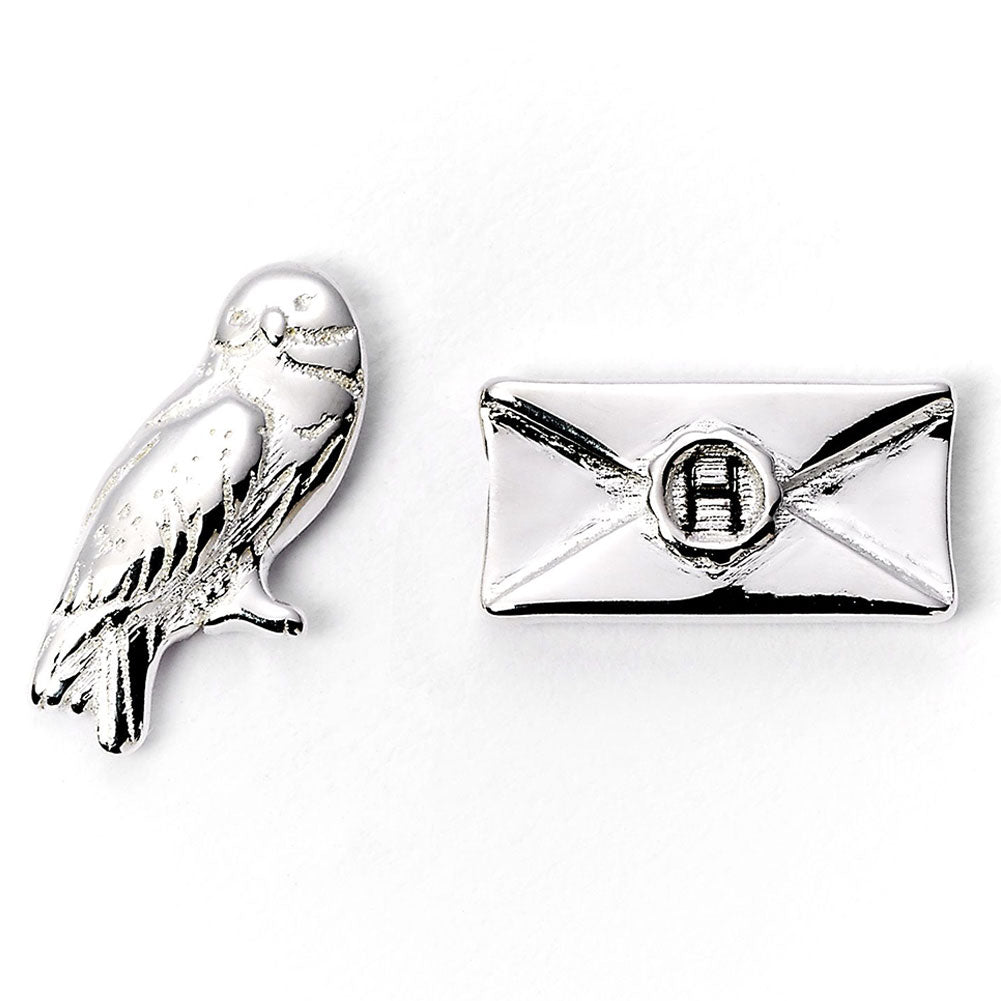 View Harry Potter Silver Plated Earrings Hedwig Owl Letter information