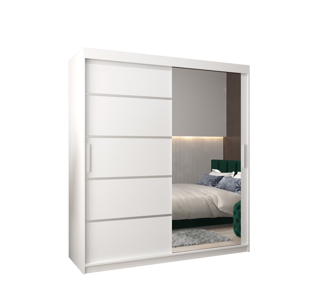 View Verona 02 Sliding Door Wardrobe 180cm White 180cm information