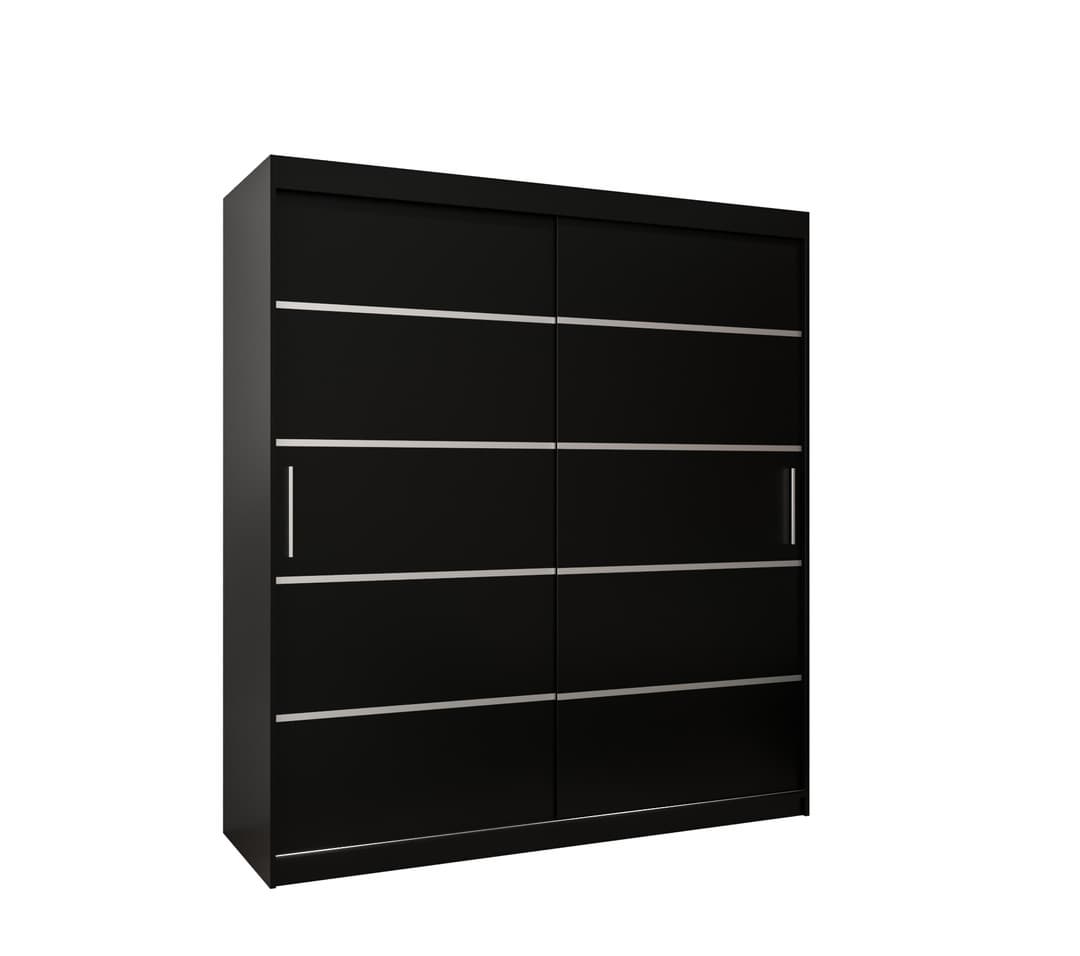 View Verona 01 Sliding Door Wardrobe 180cm Black 180cm information