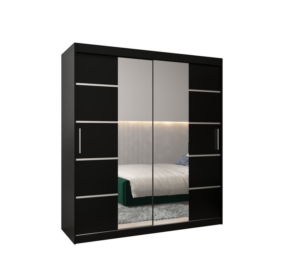 View Verona 04 Sliding Door Wardrobe 180cm Black 180cm information