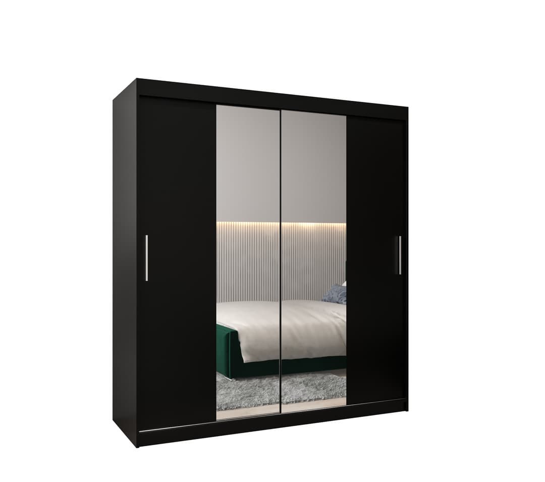 View Tokyo I Sliding Door Wardrobe 180cm Black 180cm information