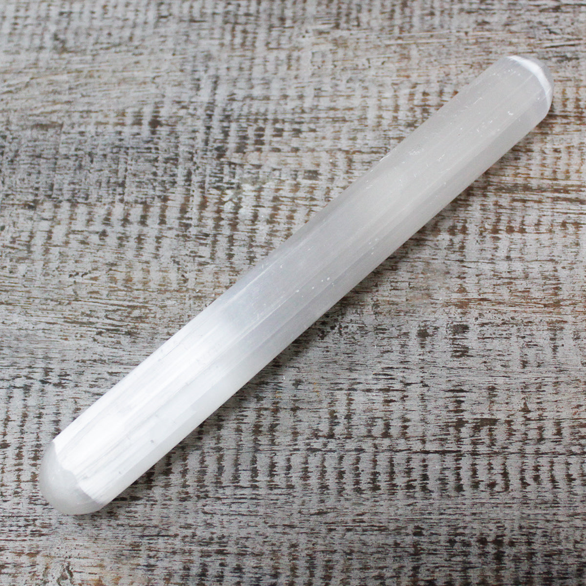 View Selenite Wand 16 cm Round Both Ends information