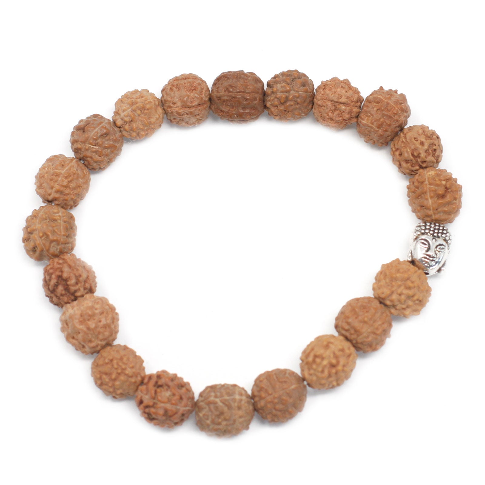 View Rudraksha Buddah Bangle Mala Natural information