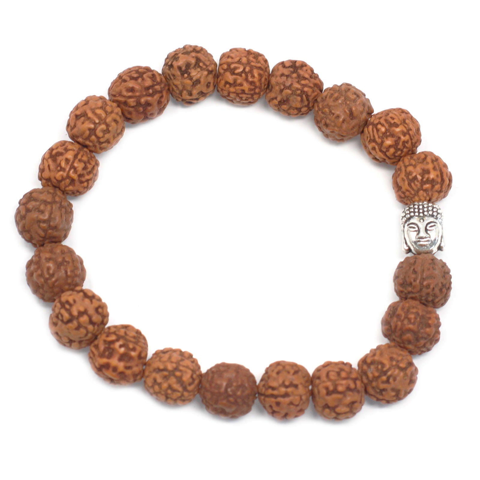 View Rudraksha Buddah Bangle Mala Brown information