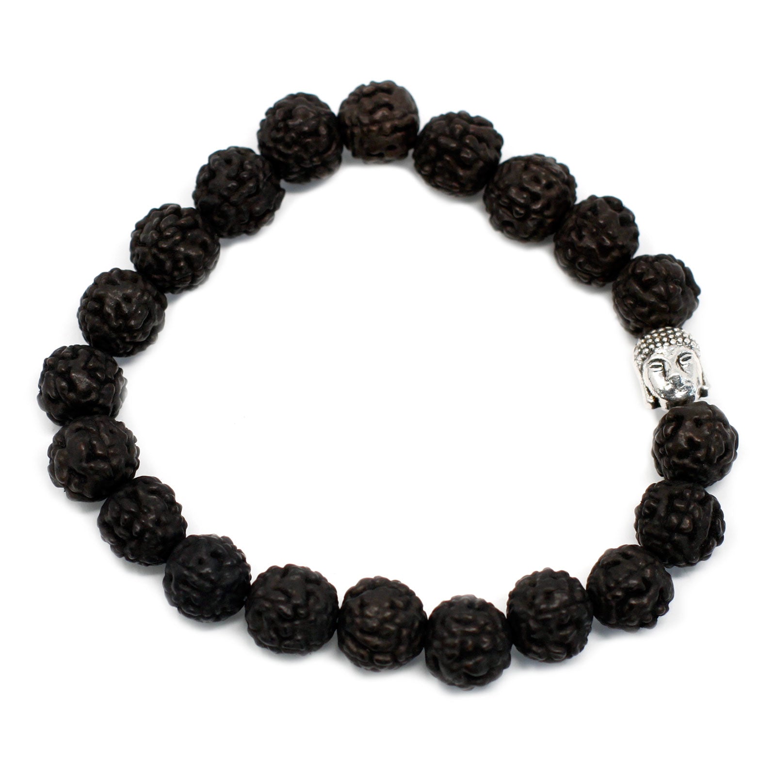 View Rudraksha Buddah Bangle Mala Dark information