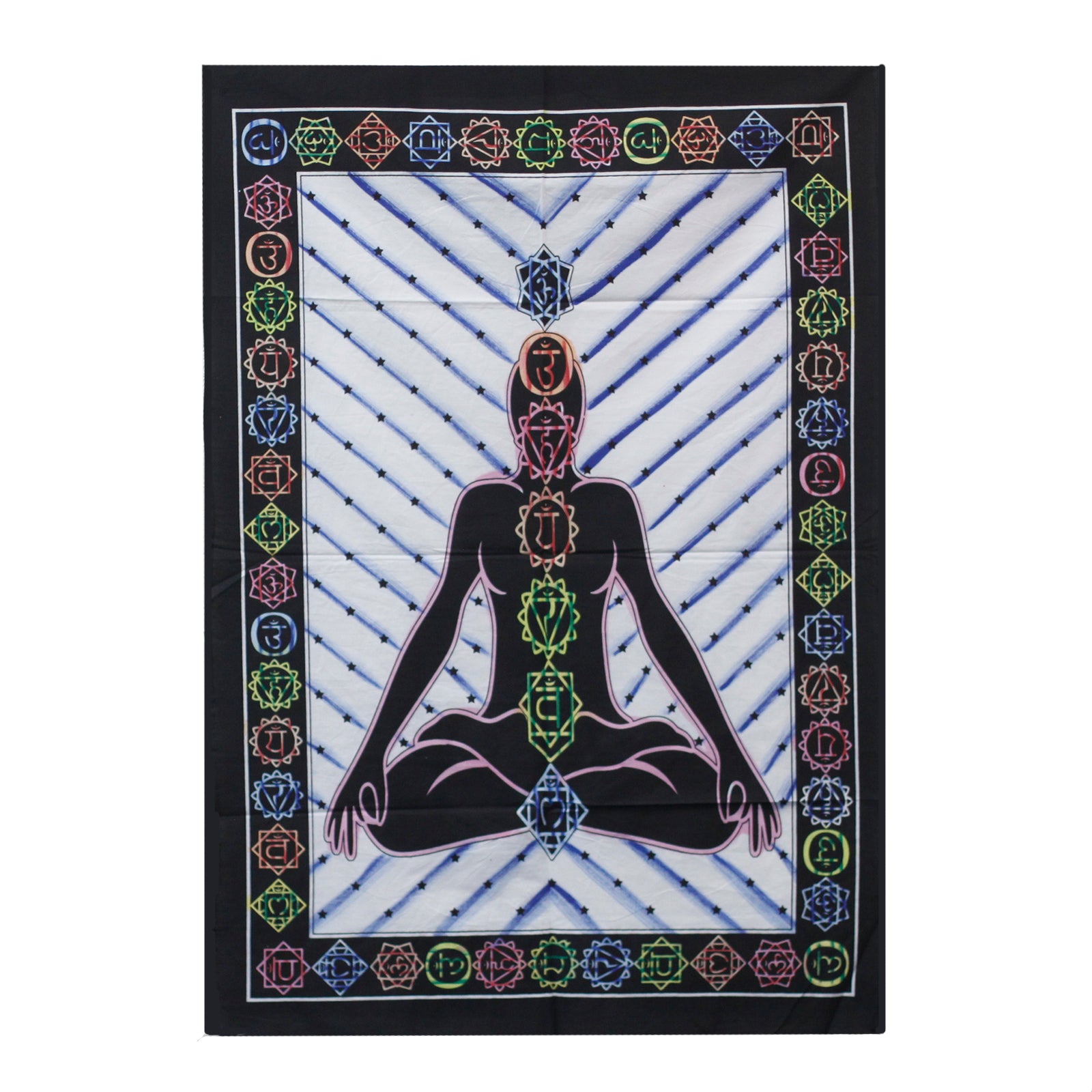 View Handbrushed Cotton Wall Art Chakra Buddha information