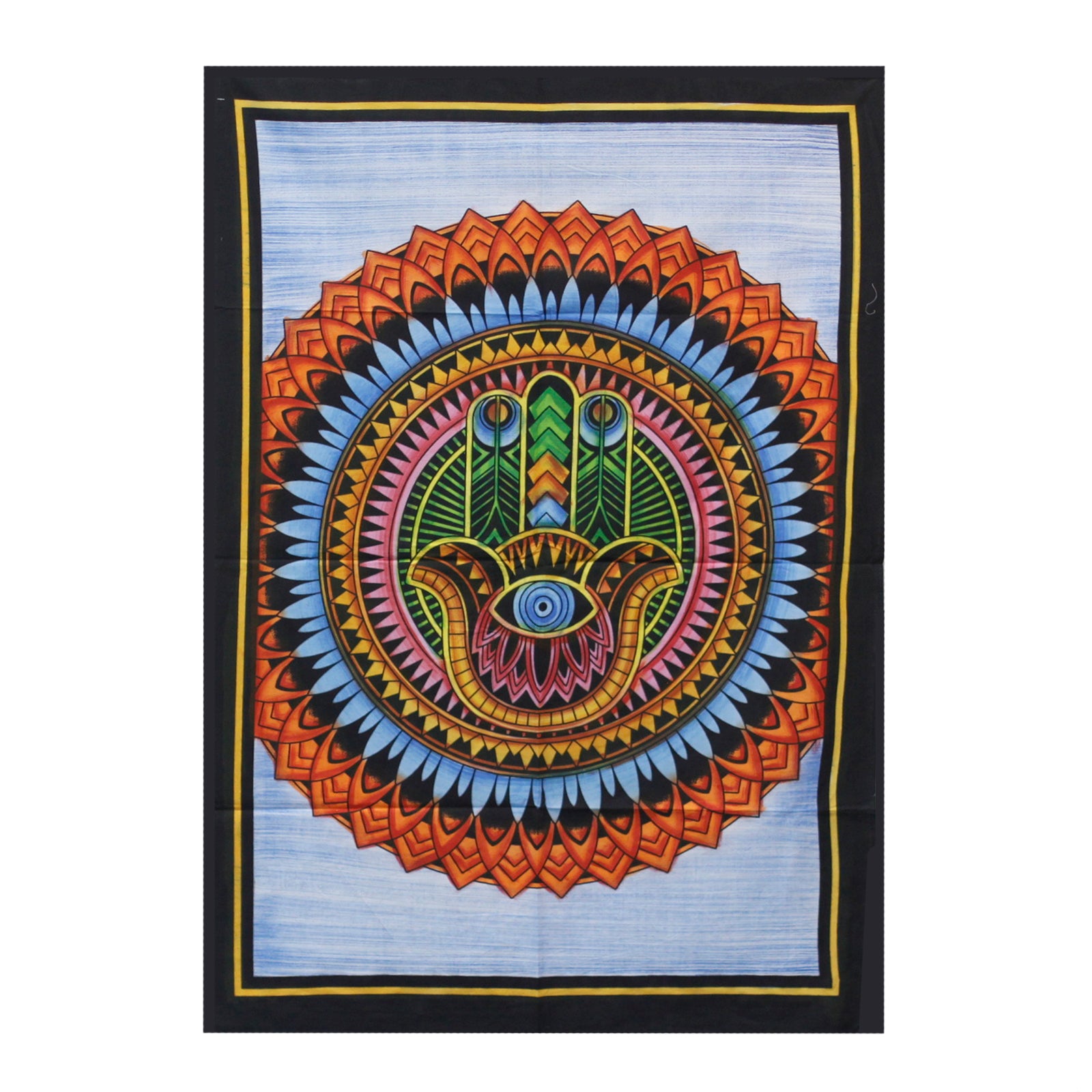 View Handbrushed Cotton Wall Art Hamsa information