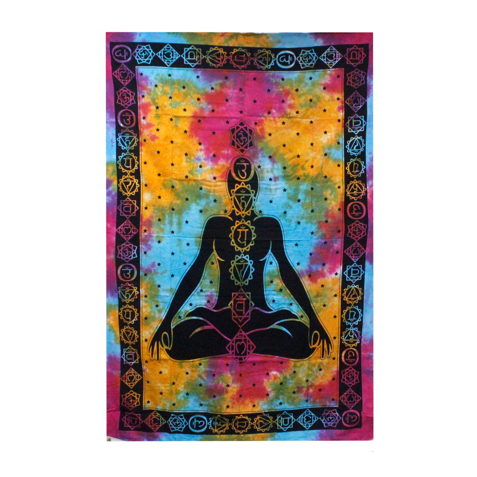 View Single Cotton Bedspread Wall Hanging Chakra Buddha information