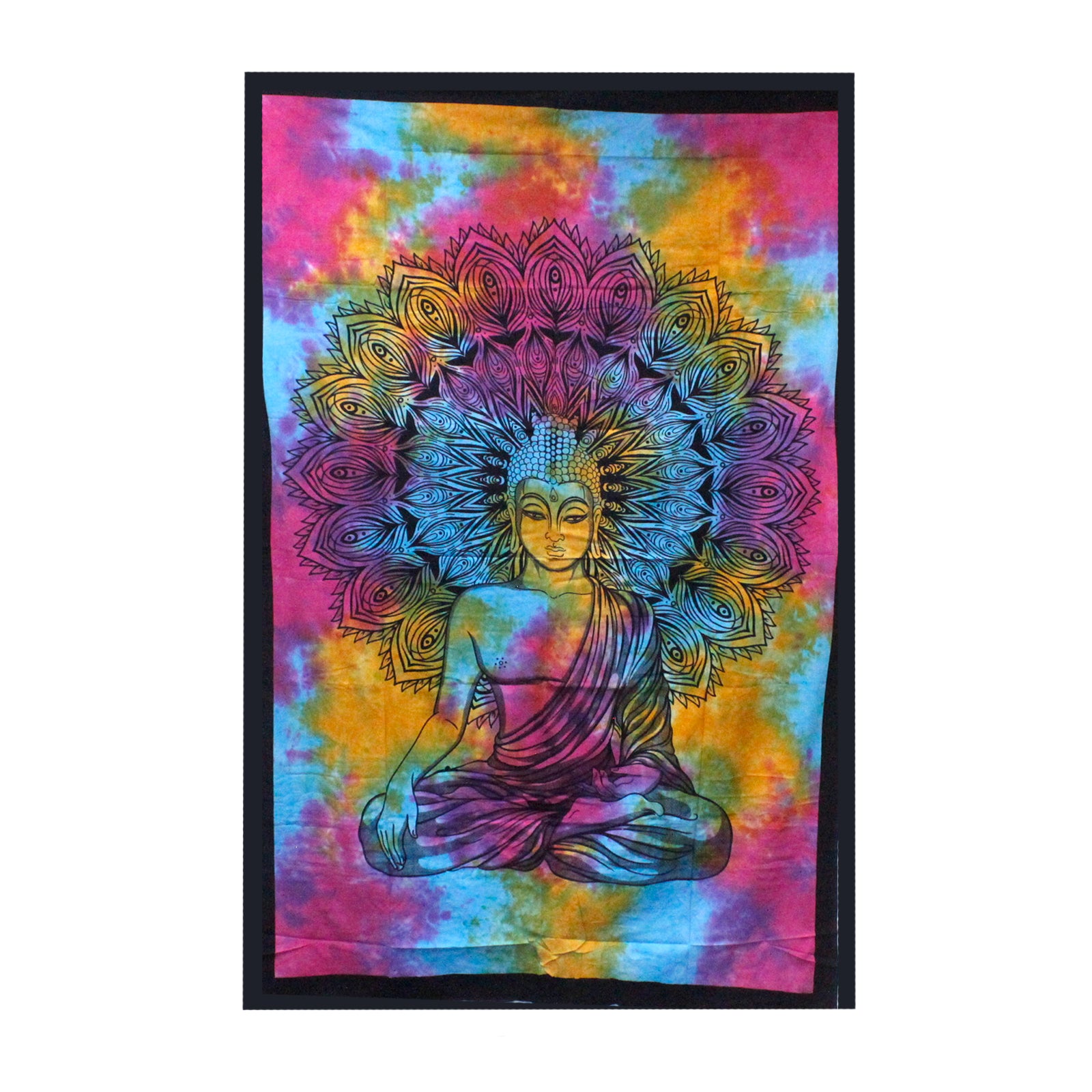 View Single Cotton Bedspread Wall Hanging Peaceful Buddha information