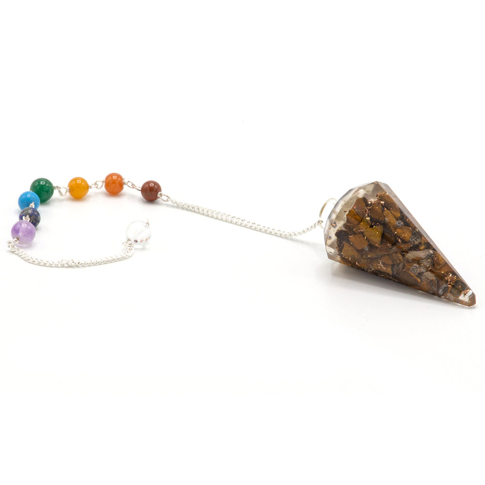 View Orgonite Power Chakra Pendulum Tiger Eye information