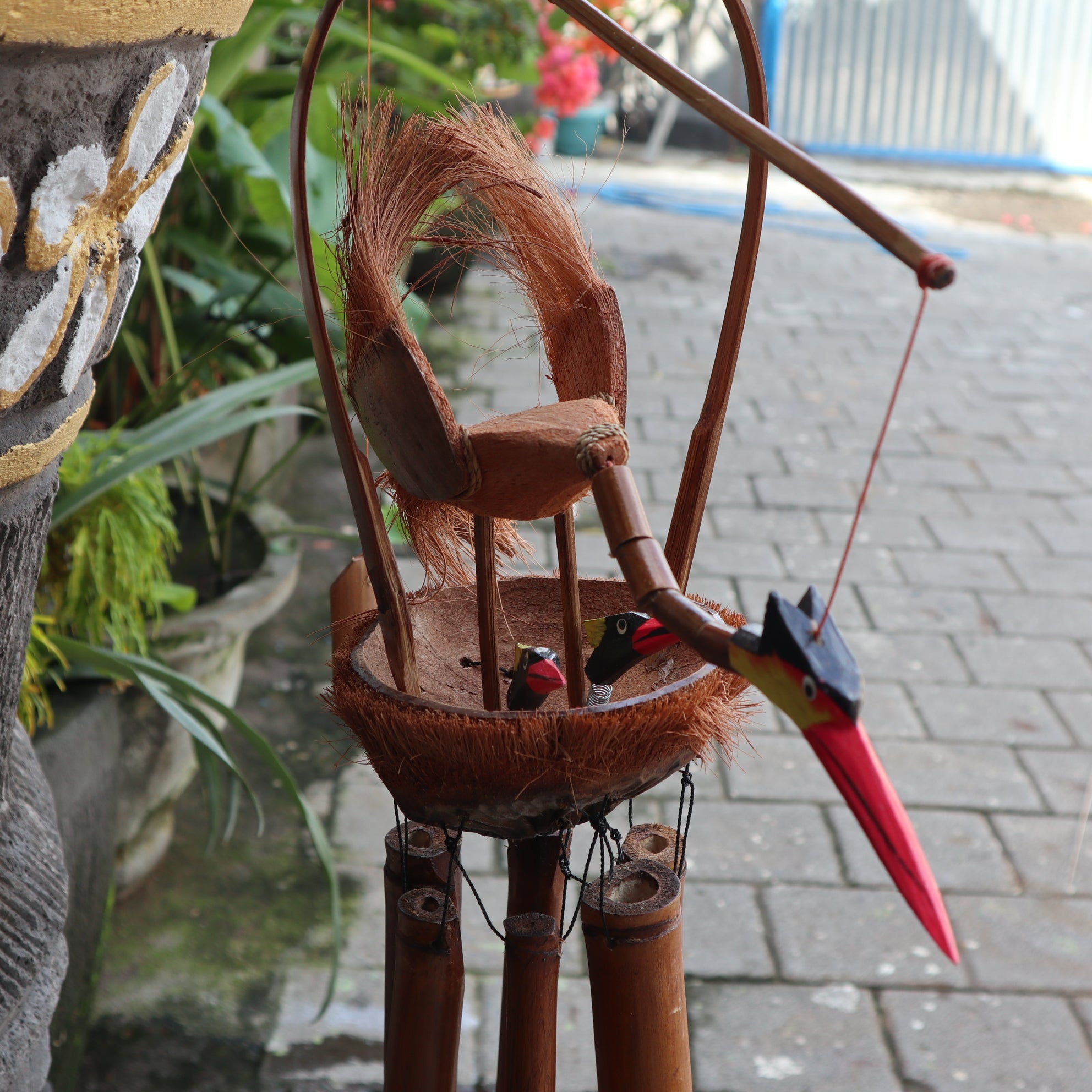 View Bamboo Windchime Natural finish Mother Chicks information