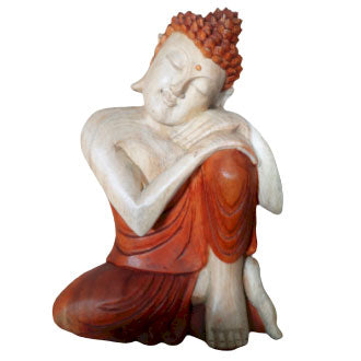 View Hand Carved Buddha Statue 30cm Thinking information