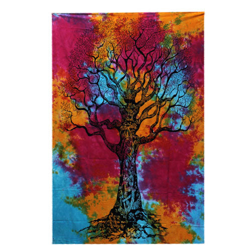 View Single Cotton Bedspread Wall Hanging Winter Tree information