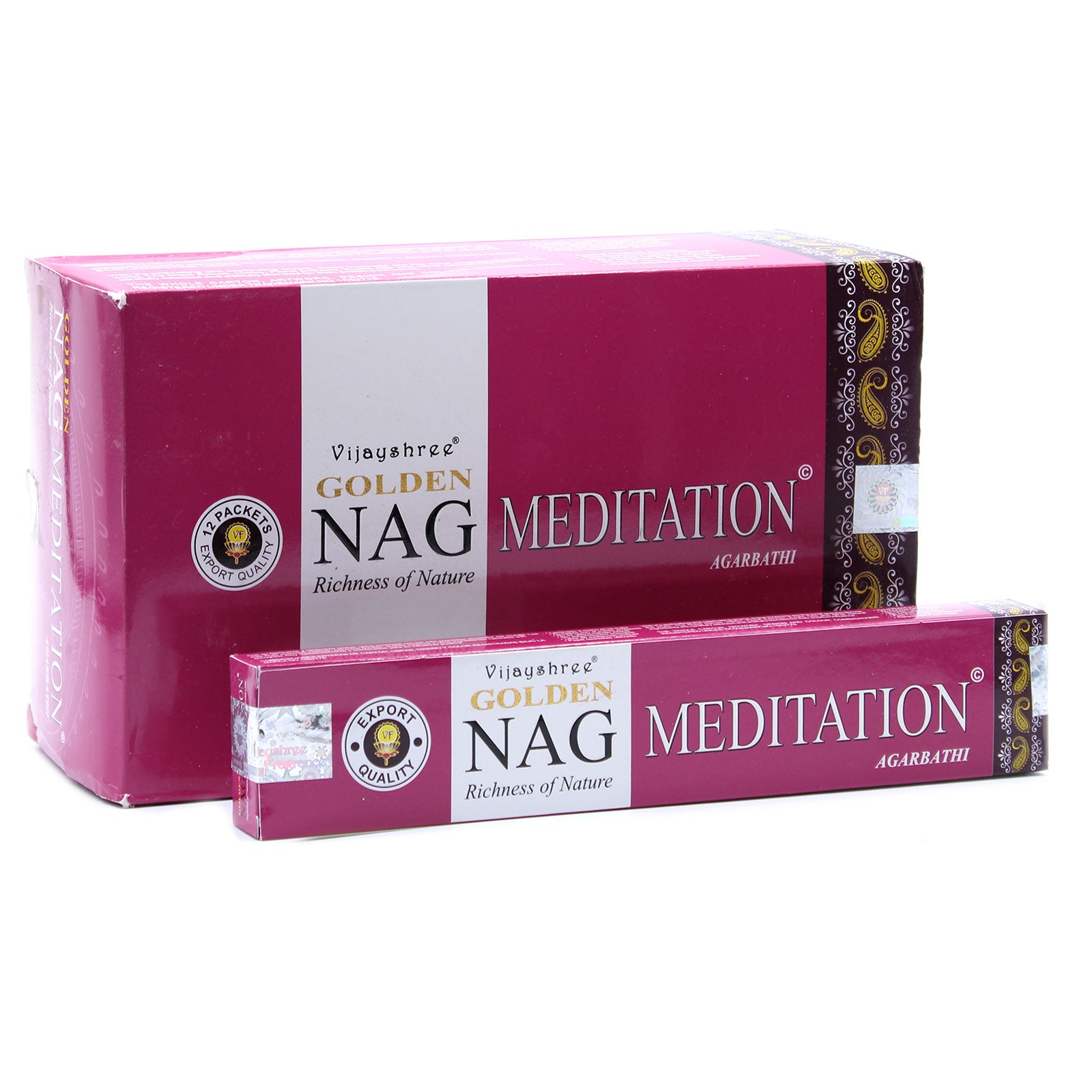 View 15g Golden Nag Meditation Incense information