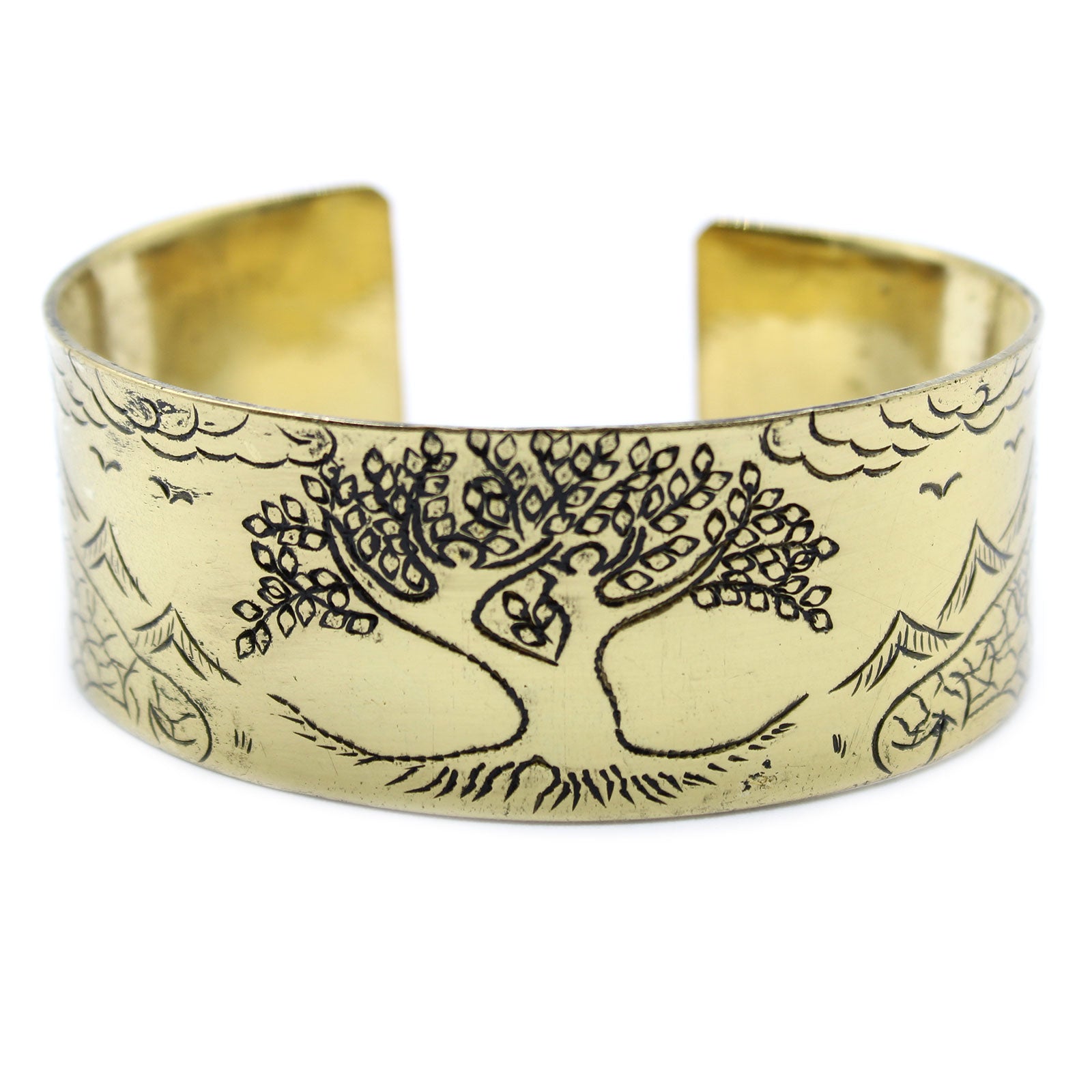 View Brass Tibetan Mantra Bracelet Tree of Life information