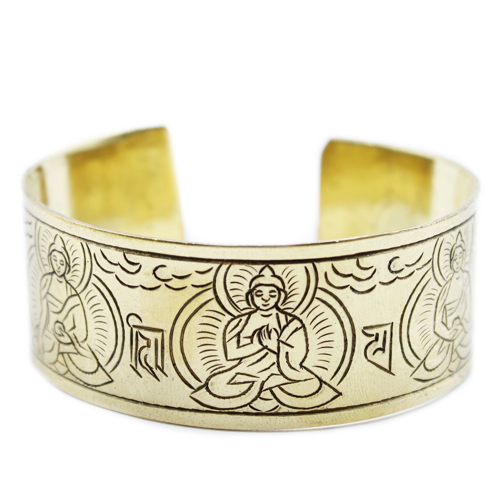 View Brass Tibetan Bracelet Five Buddha information