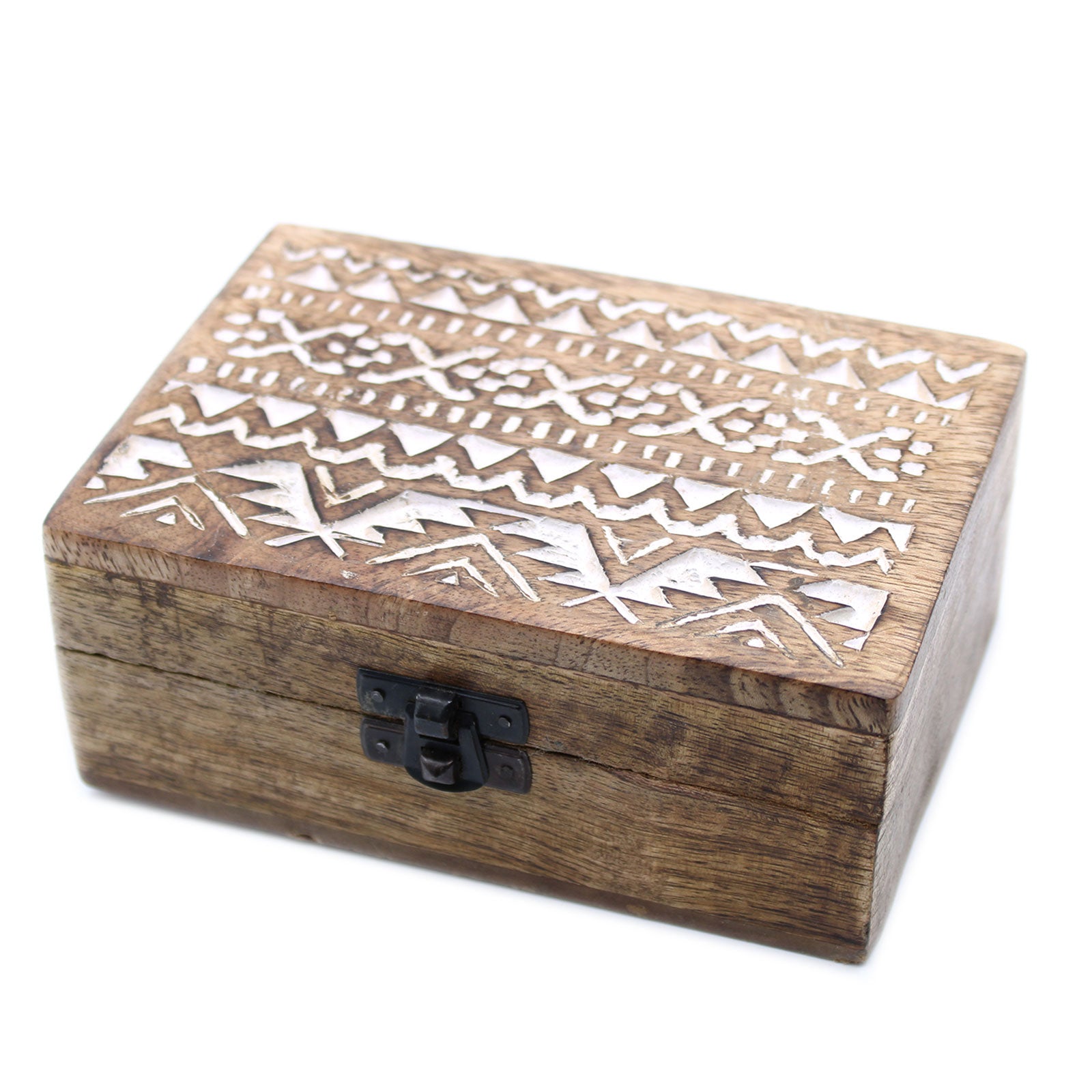 View White Washed Wooden Box 6x4 Slavic Design information