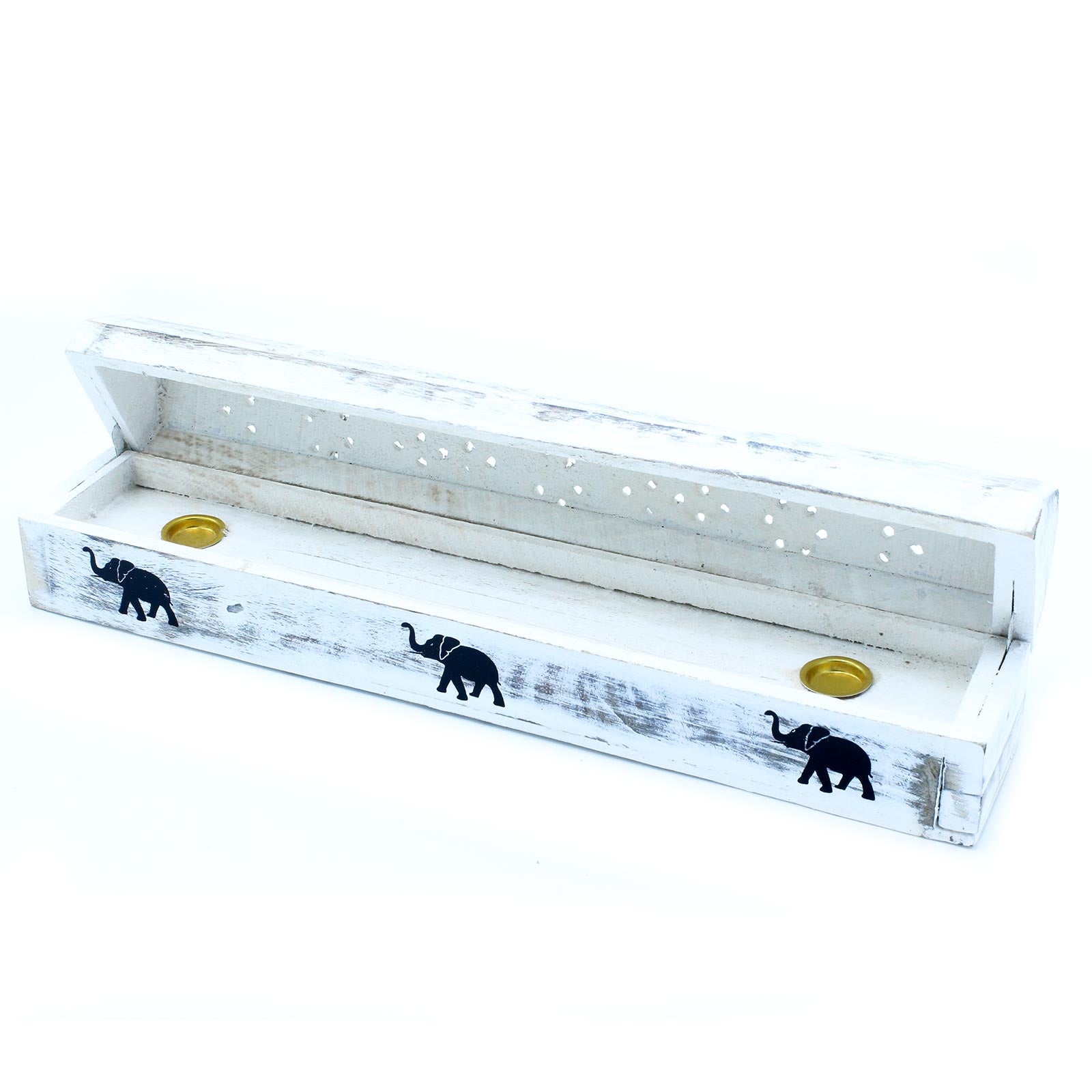 View White Washed Incense Holder Smoke Box information