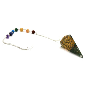 View Orgonite Power Chakra Pendulum Flower of Life information