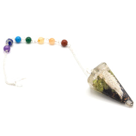 View Orgonite Power Chakra Pendulum Angel Wing information