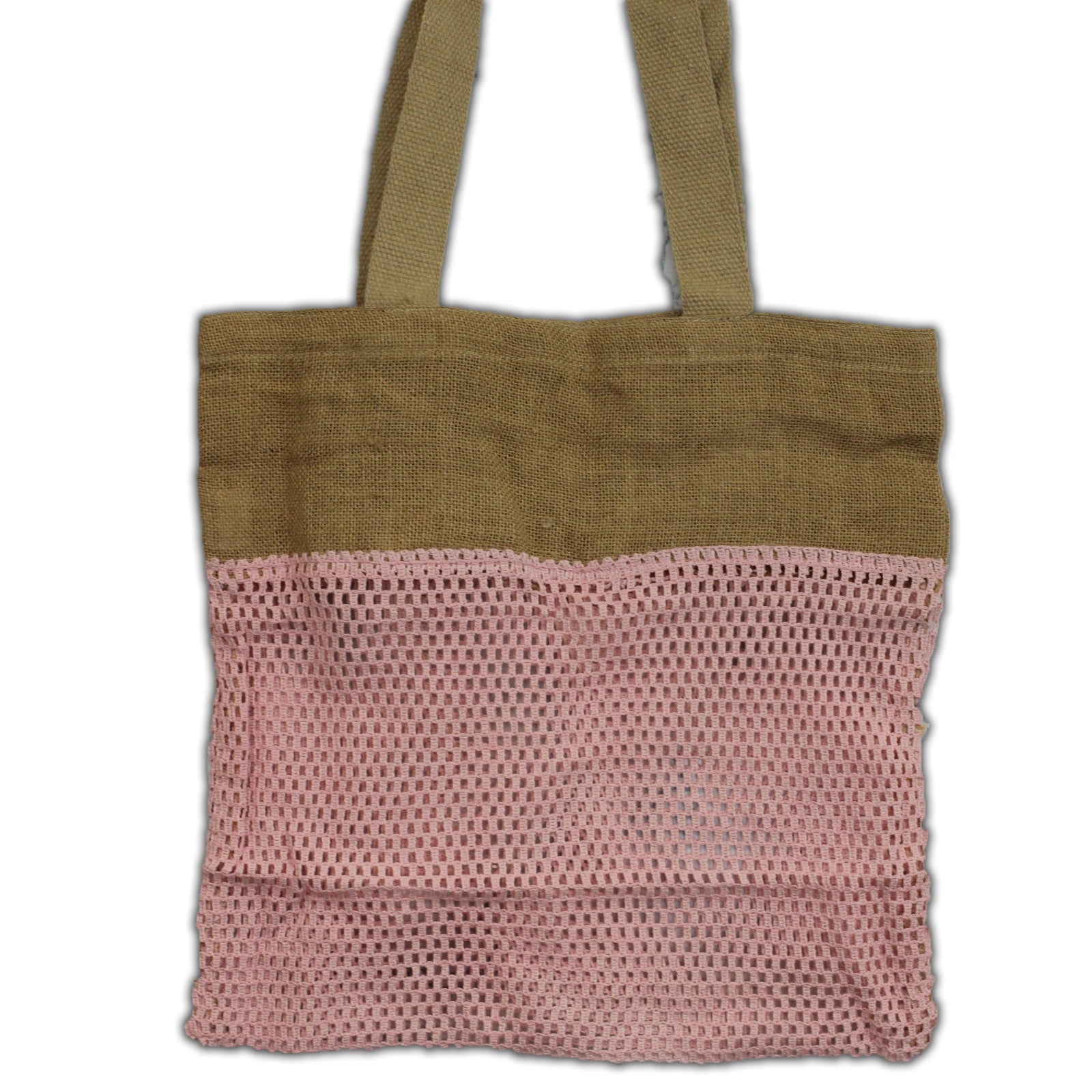 View Pure Soft Jute and Cotton Mesh Bag Rose information