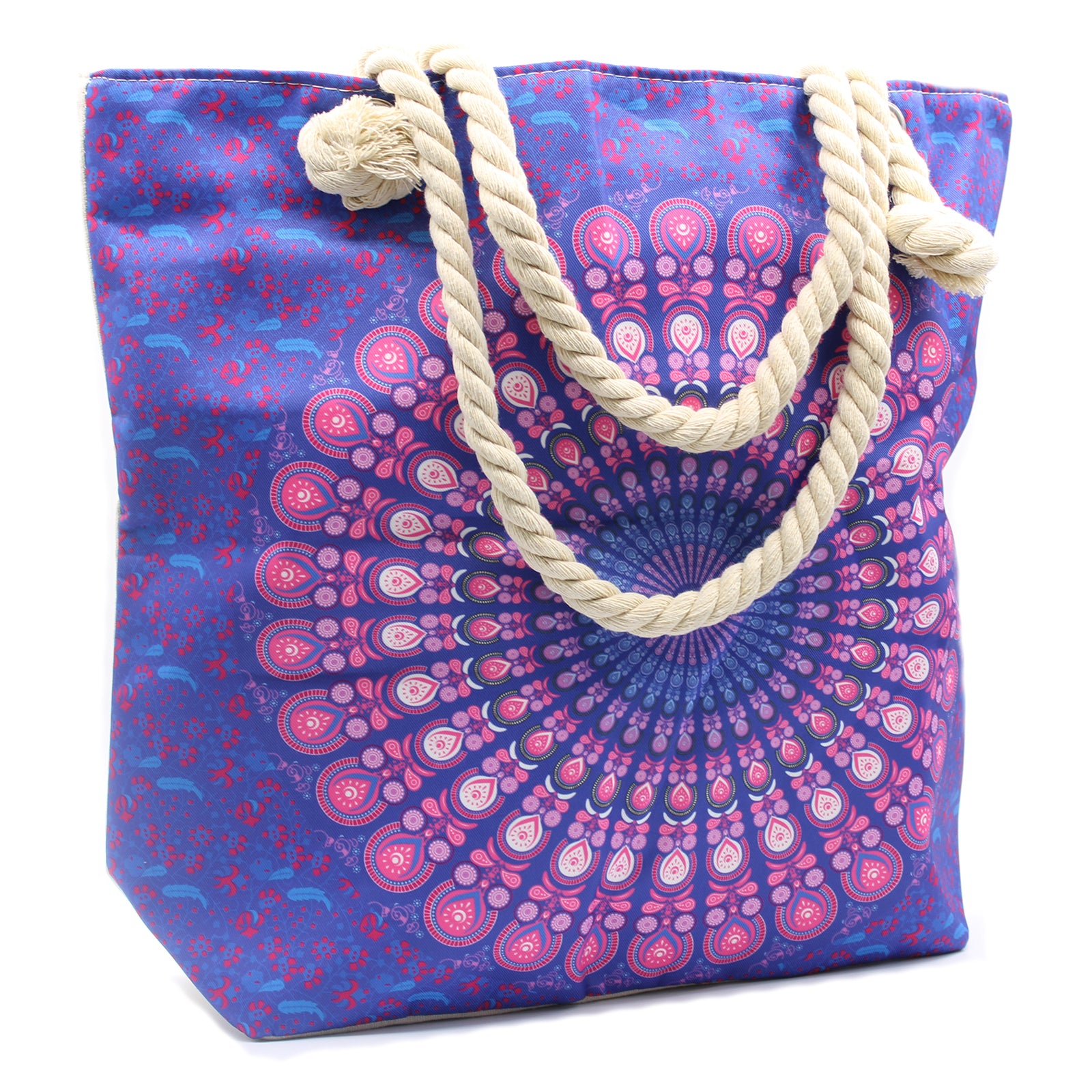 View Rope Handle Mandela Bag Purple Blue information