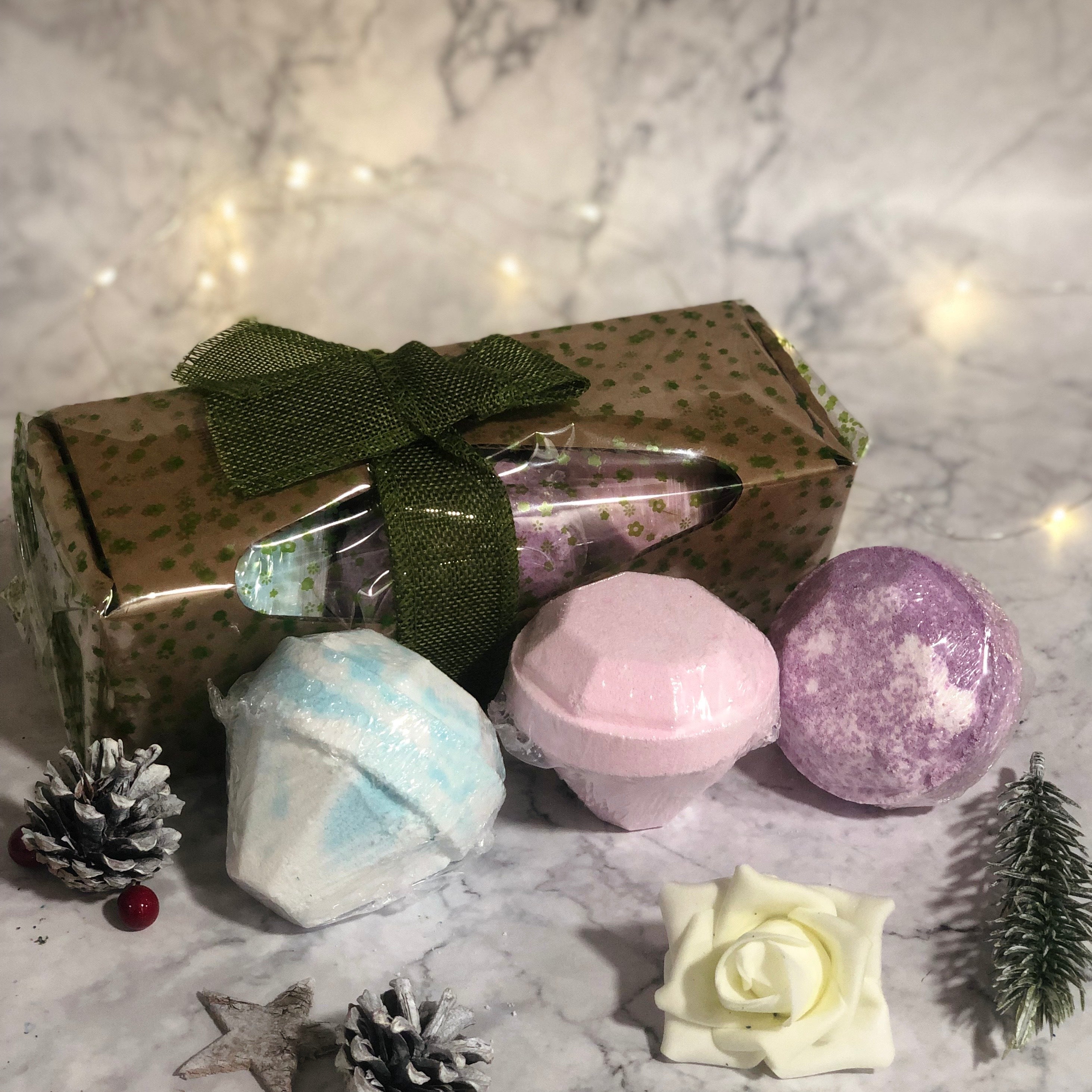 View Set Of 3 Gemstone Bathbombs Gift Pack Mix 1 information