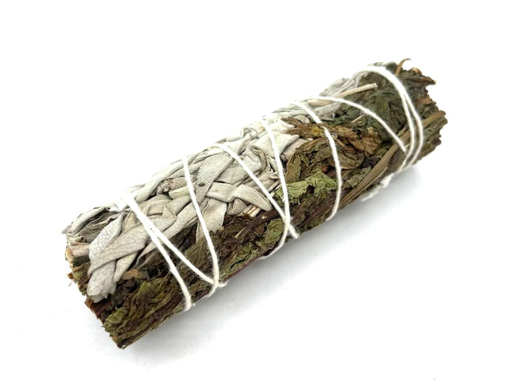 View Smudge Stick White Sage Peppermint 10cm information