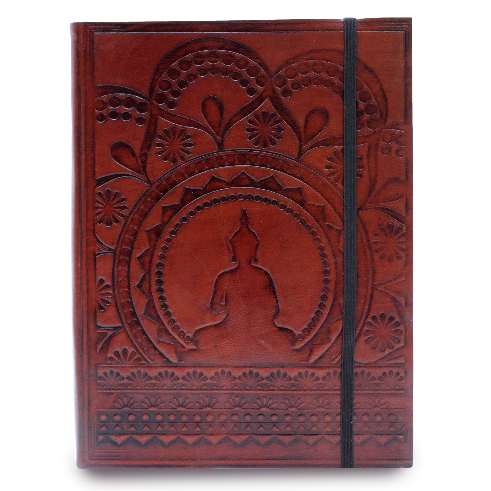 View Medium Notebook with strap Tibetan Mandala information