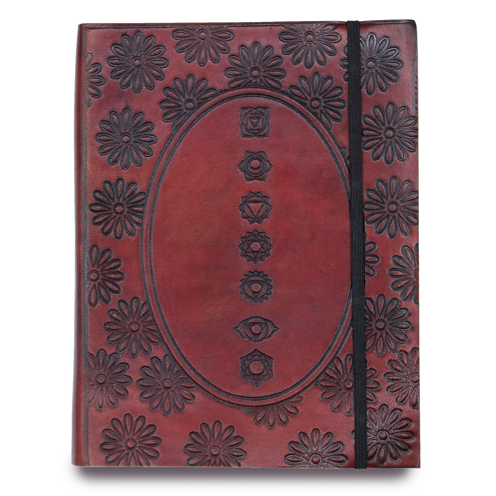 View Medium Notebook with strap Chakra Mandala information