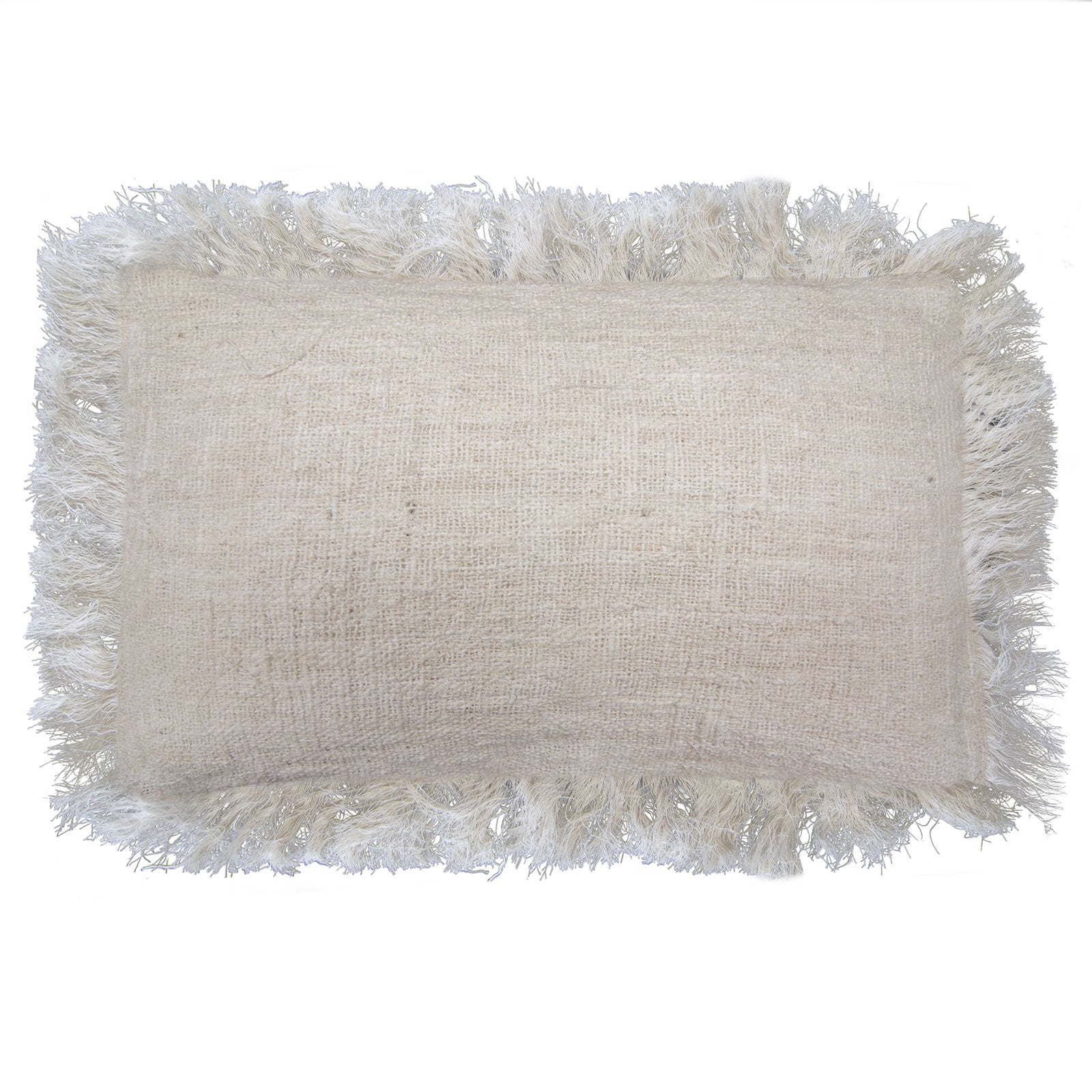 View Linen Cushion 30x50cm with fringe information