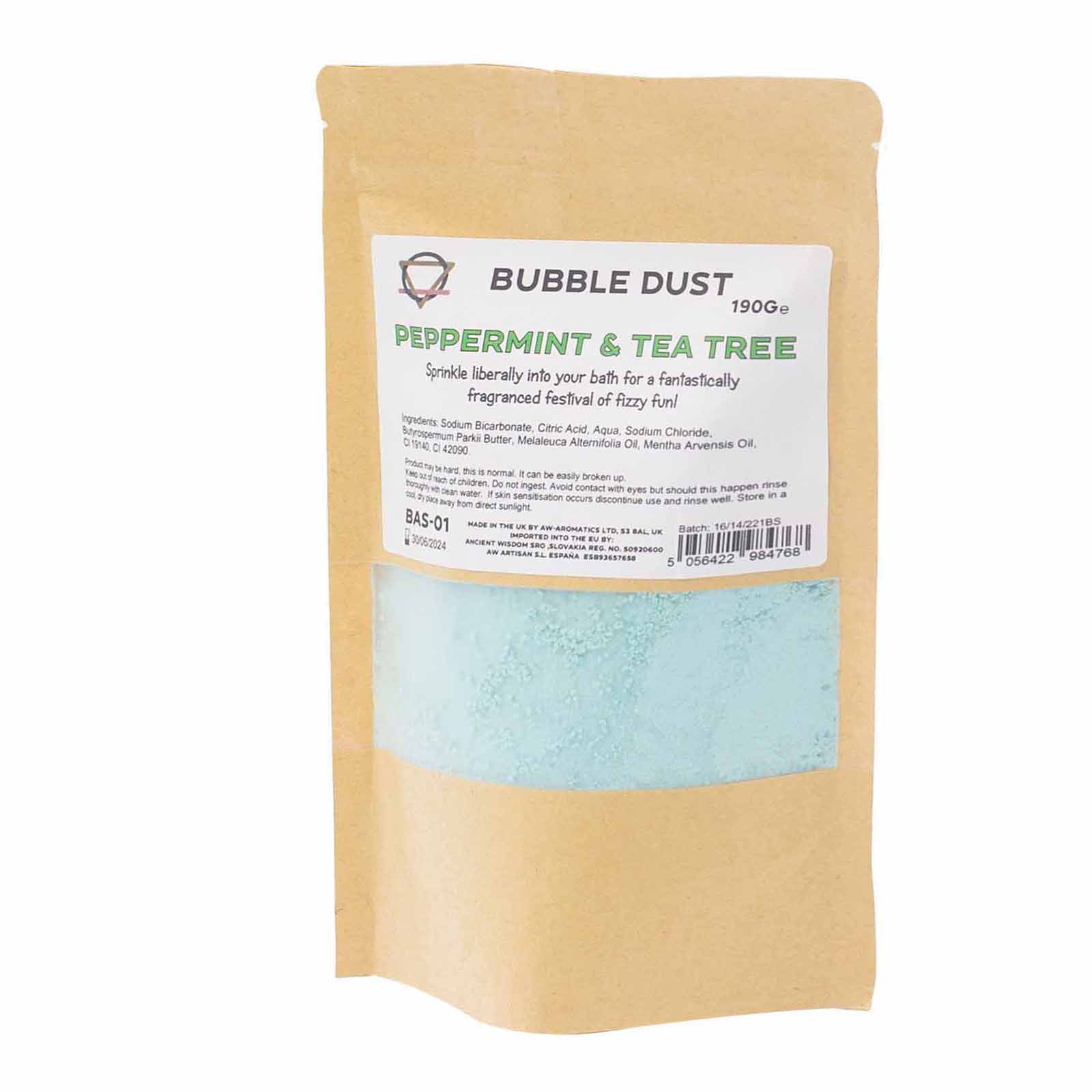 View Peppermint Tea Tree Bath Dust 190g information