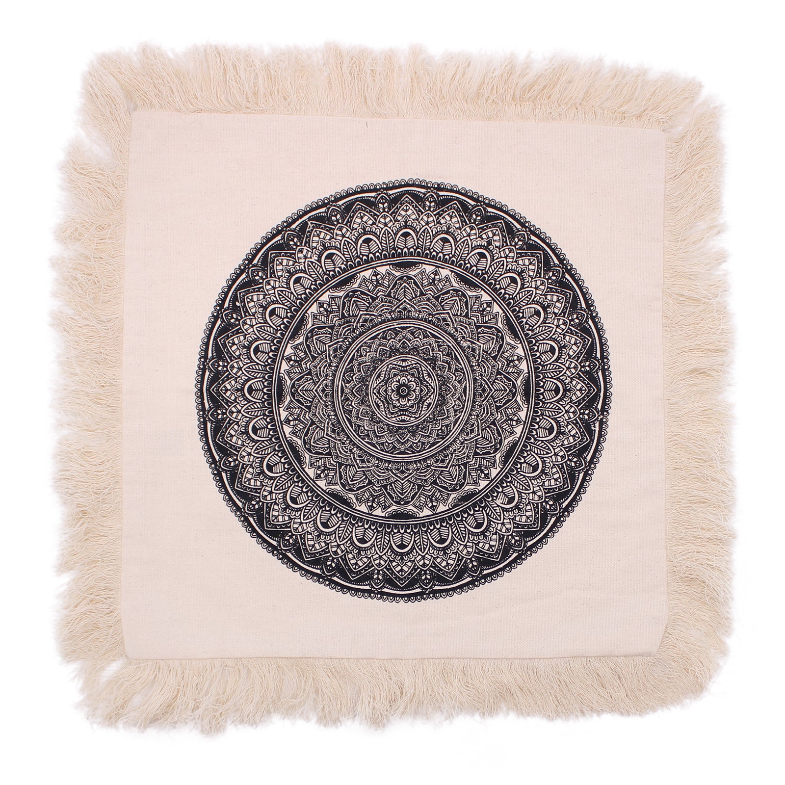View Traditional Mandala Cushion Cover 45x45cm black information