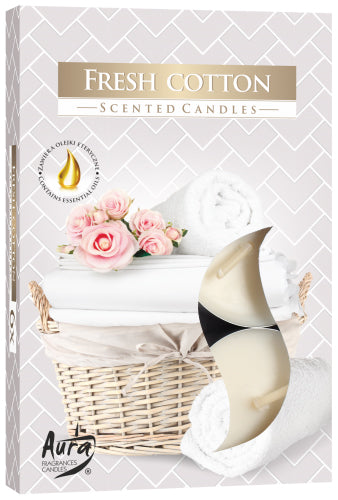View Set of 6 Scented Tealights Fresh Cotton information