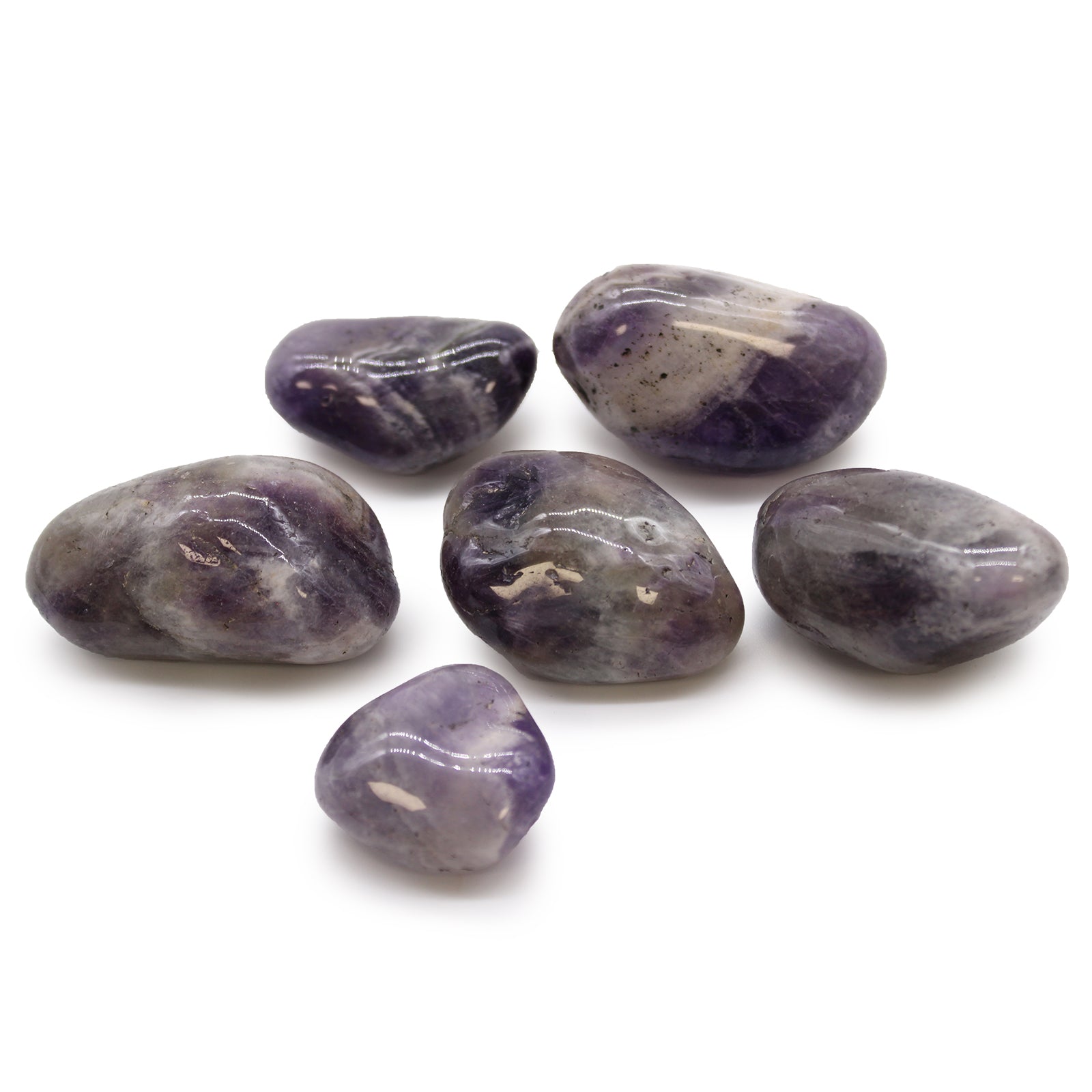 View Large African Tumble Stones Amethyst information