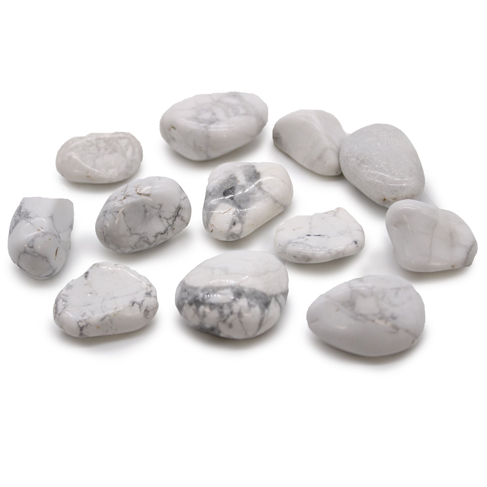 View Medium African Tumble Stones White Howlite Magnesite information