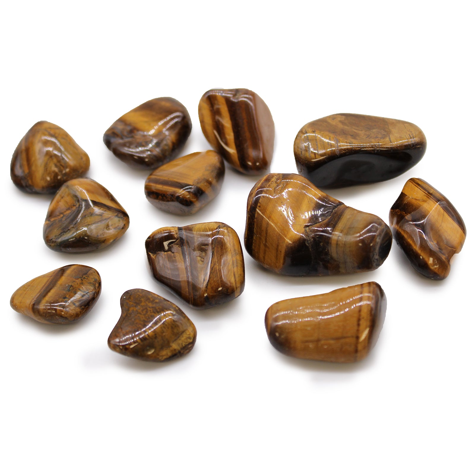 View Medium African Tumble Stones Tigers Eye Golden information