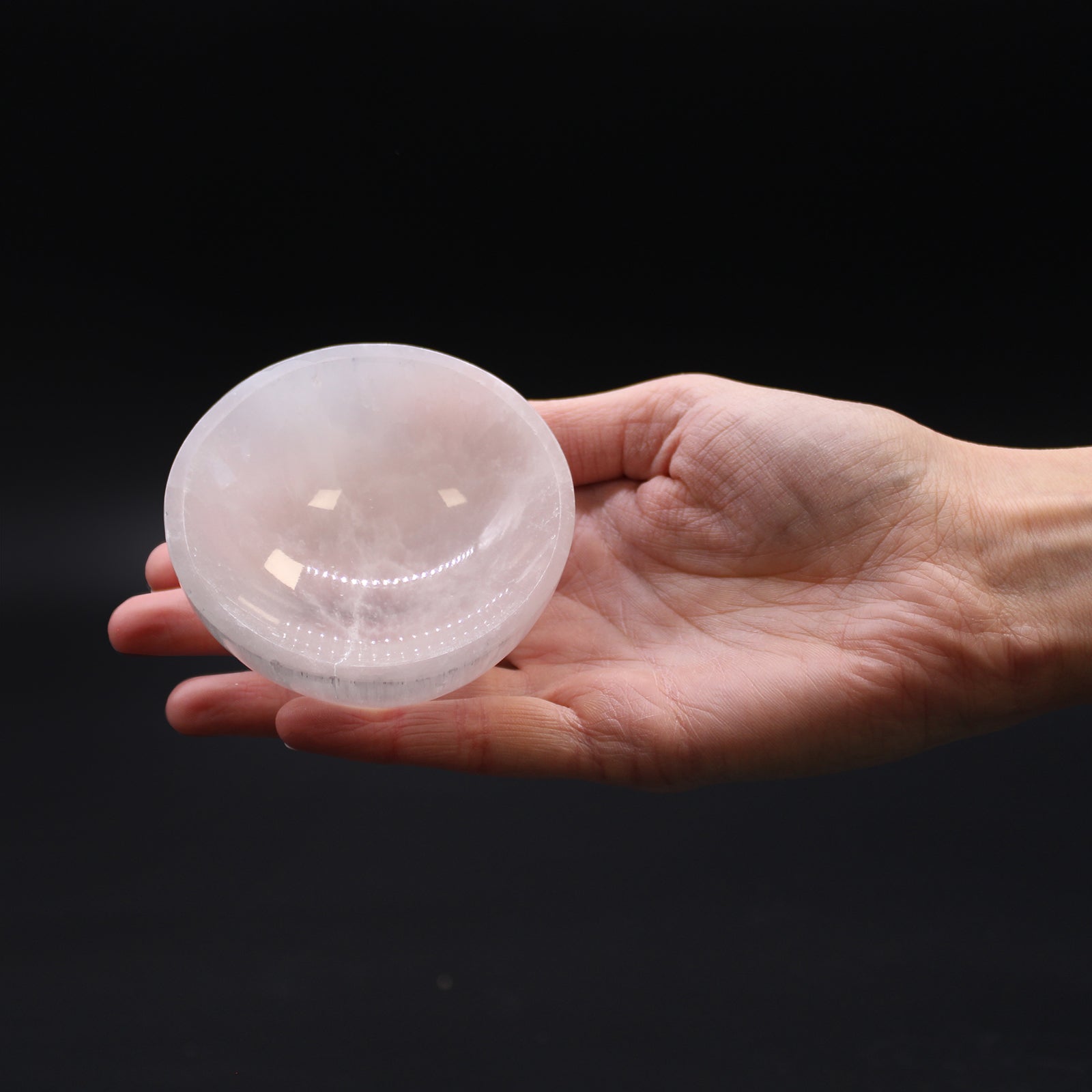 View Selenite Round Bowl 8cm information