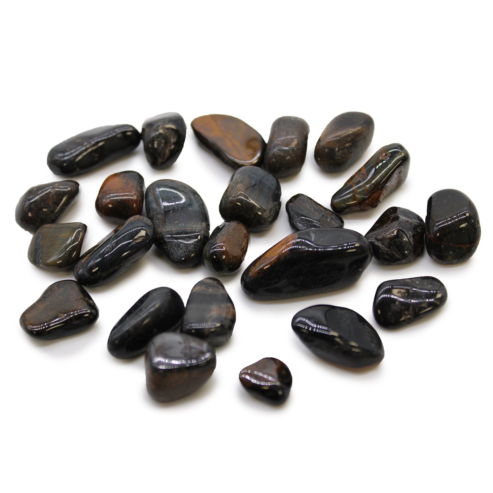 View Small African Tumble Stones Tigers Eye Blue information