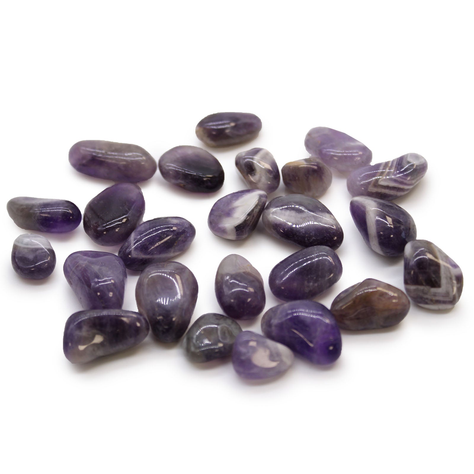 View Small African Tumble Stones Amethyst information