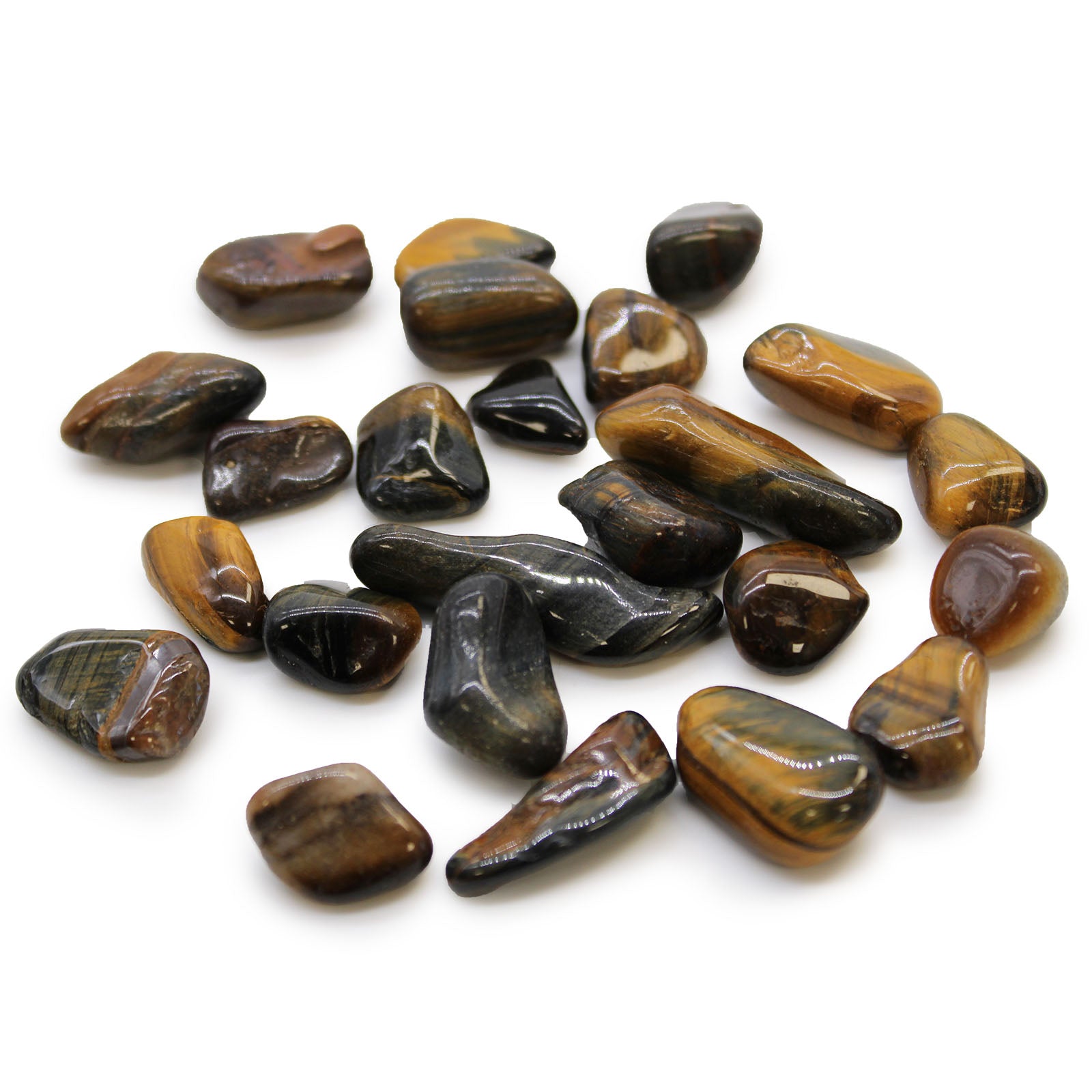 View Small African Tumble Stones Tigers Eye Varigated information