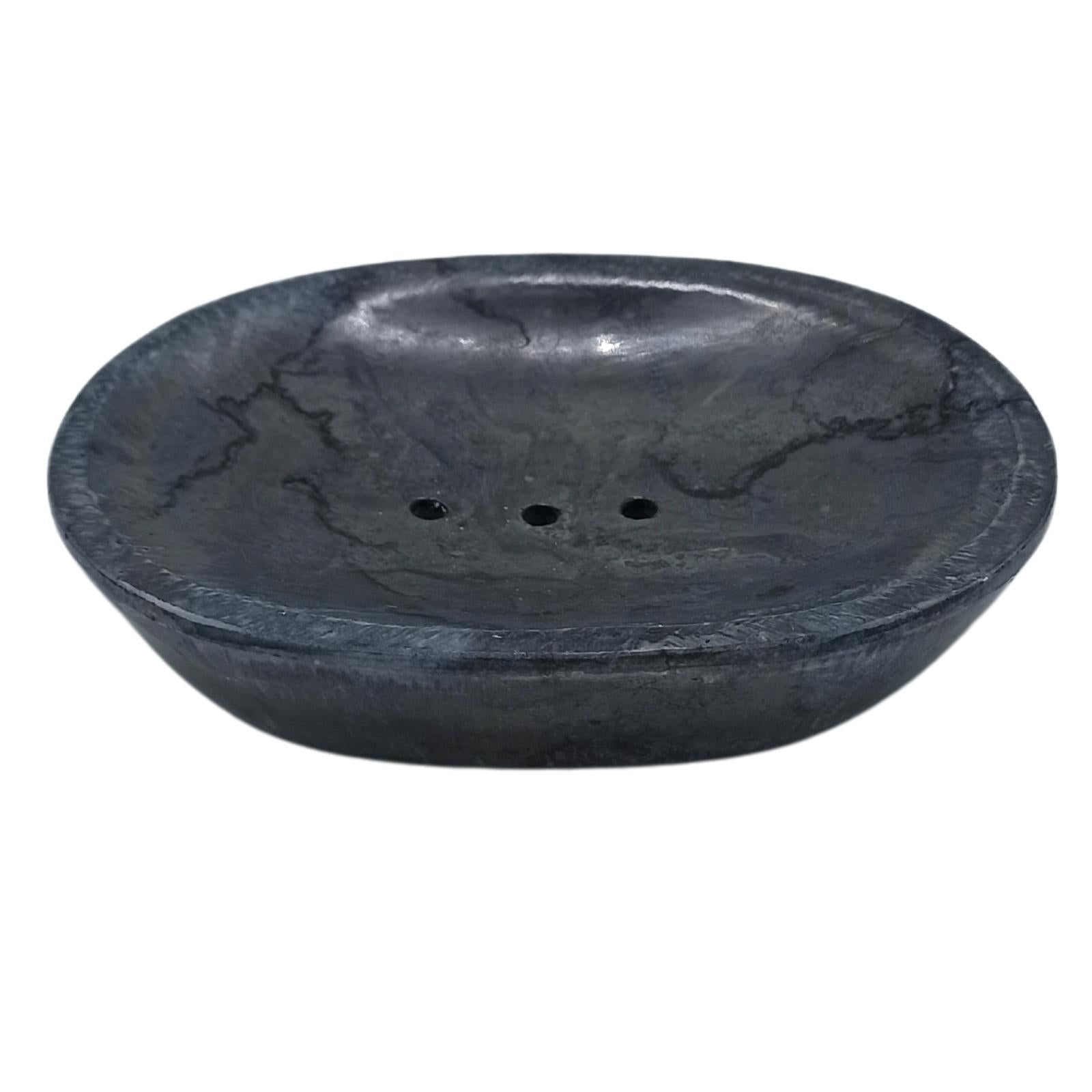 View Classic Oval Black Marble Soap Dish information