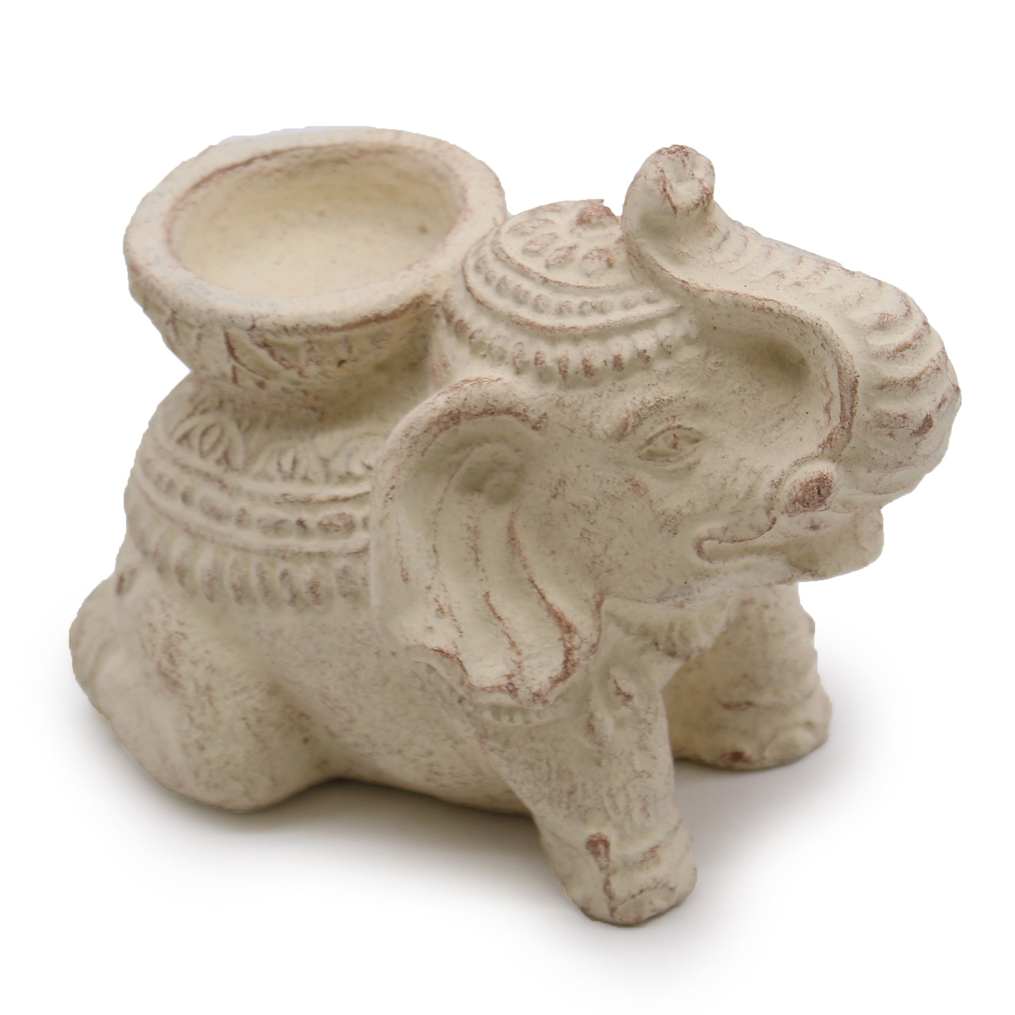 View Elephant Incense Candle Holder cream information