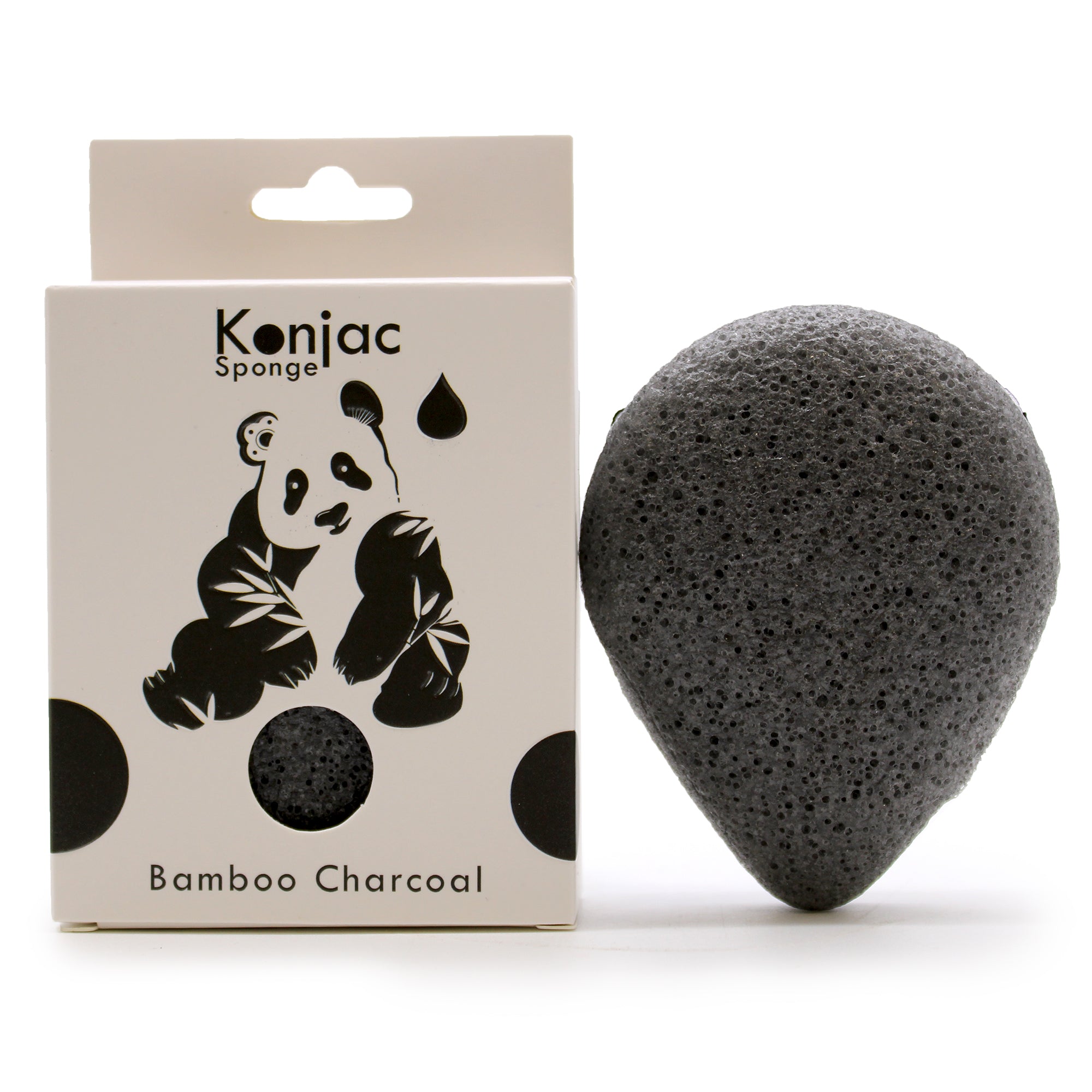 View Teardrop Konjac Sponge Bamboo Charcoal Antibacterial information