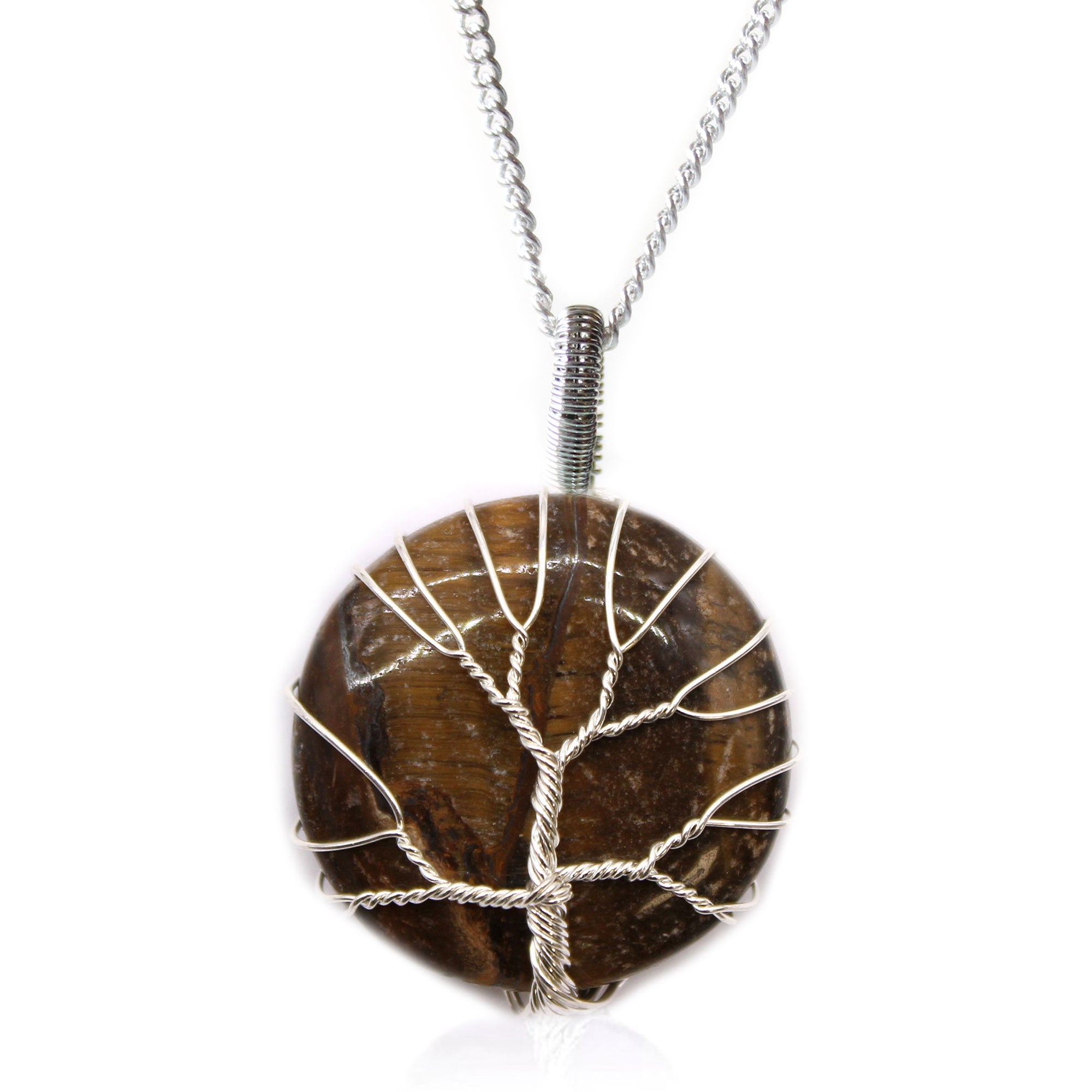 View Tree of Life Gemstone Necklace Tiger Eye information