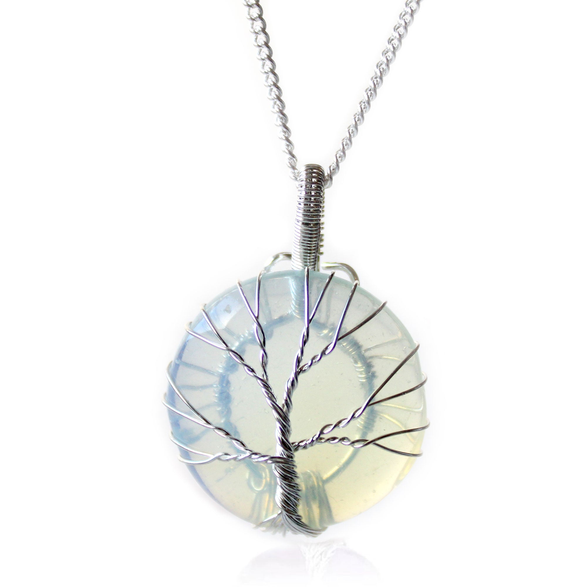 View Tree of Life Gemstone Necklace Opalite information